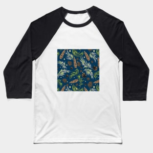 #Christmas #Pattern #Pine #Snow 10 Baseball T-Shirt